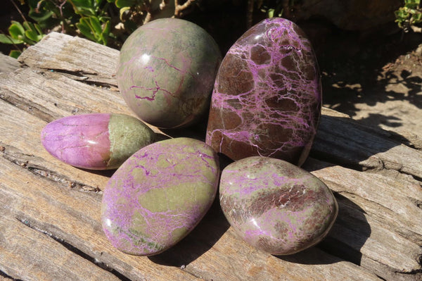 Polished Stichtite & Serpentine Items x 5 From Barberton, South Africa - Toprock Gemstones and Minerals 