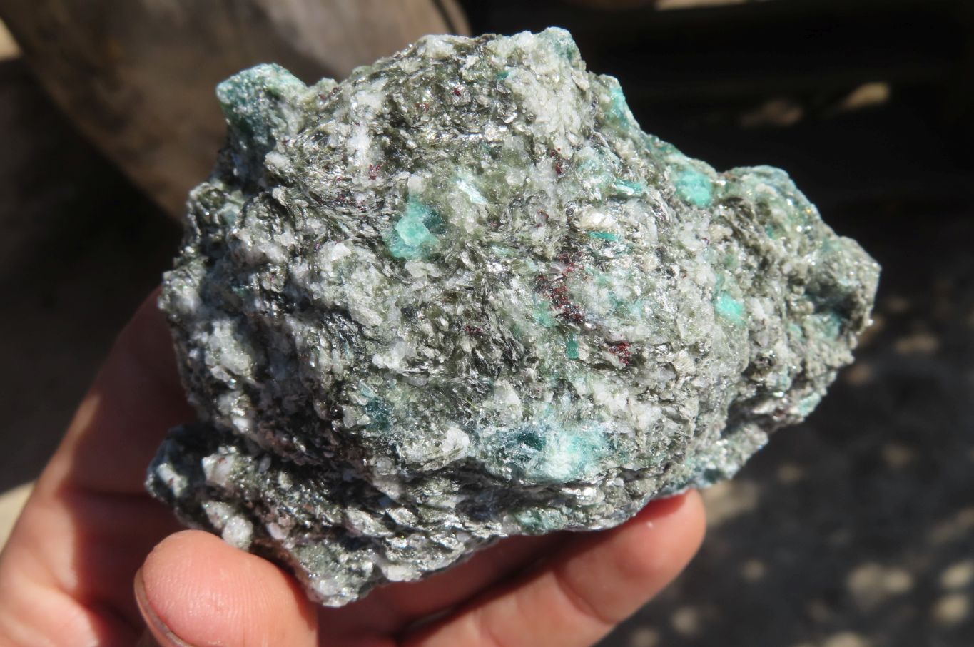 Natural Rare Emerald Mica In Matrix Cobbed Specimens x 7 From Mutoko, Zimbabwe - Toprock Gemstones and Minerals 