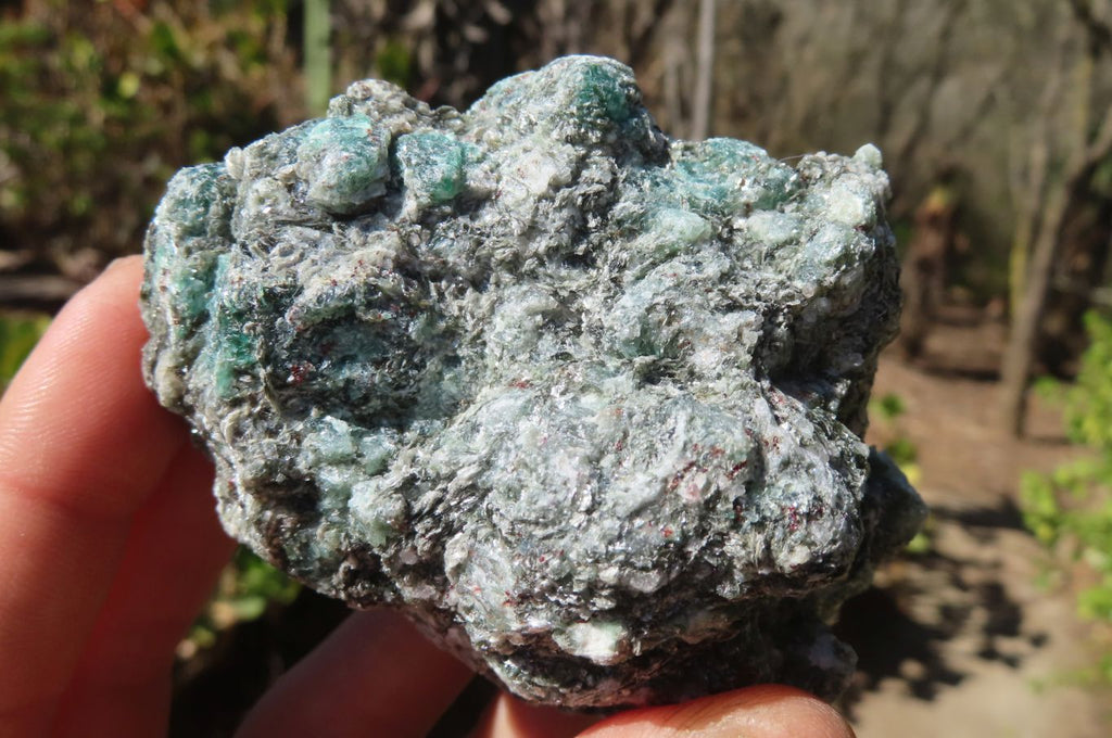 Natural Rare Emerald Mica In Matrix Cobbed Specimens x 7 From Mutoko, Zimbabwe - Toprock Gemstones and Minerals 