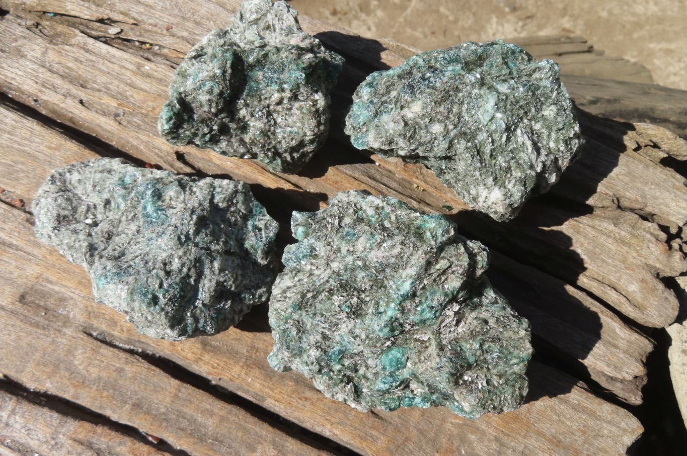 Natural Rare Emerald Mica In Matrix Cobbed Specimens x 7 From Mutoko, Zimbabwe - Toprock Gemstones and Minerals 