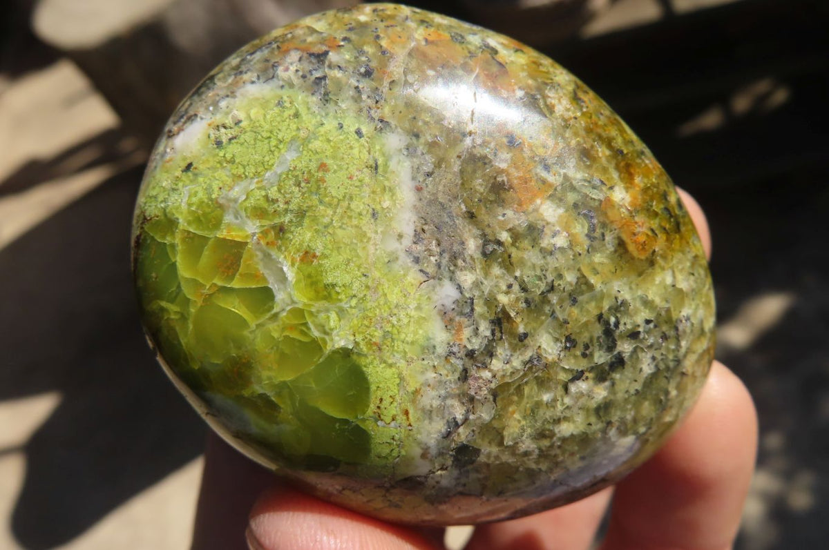 Polished Green Opal Gallets  x 16 From Antsirabe, Madagascar - Toprock Gemstones and Minerals 