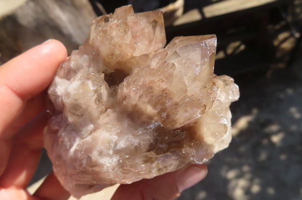 Natural Cascading Smokey Quartz Clusters x 6 From Luena, Congo - Toprock Gemstones and Minerals 