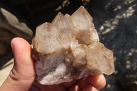 Natural Cascading Smokey Quartz Clusters x 6 From Luena, Congo - Toprock Gemstones and Minerals 
