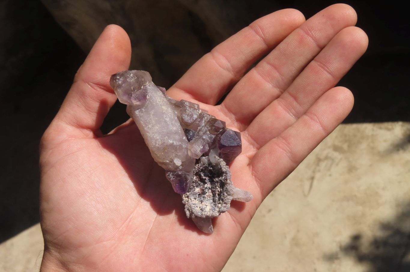 Natural Smokey Amethyst Crystals  x 12 From Chiredzi, Zimbabwe - Toprock Gemstones and Minerals 