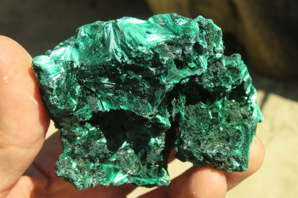 Natural Chatoyant Silky Malachite Specimens  x 6 From Kasompe, Congo - Toprock Gemstones and Minerals 