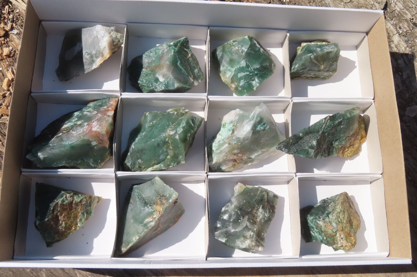 Natural Green Jade Cobbed Specimens x 12 From Swaziland - Toprock Gemstones and Minerals 