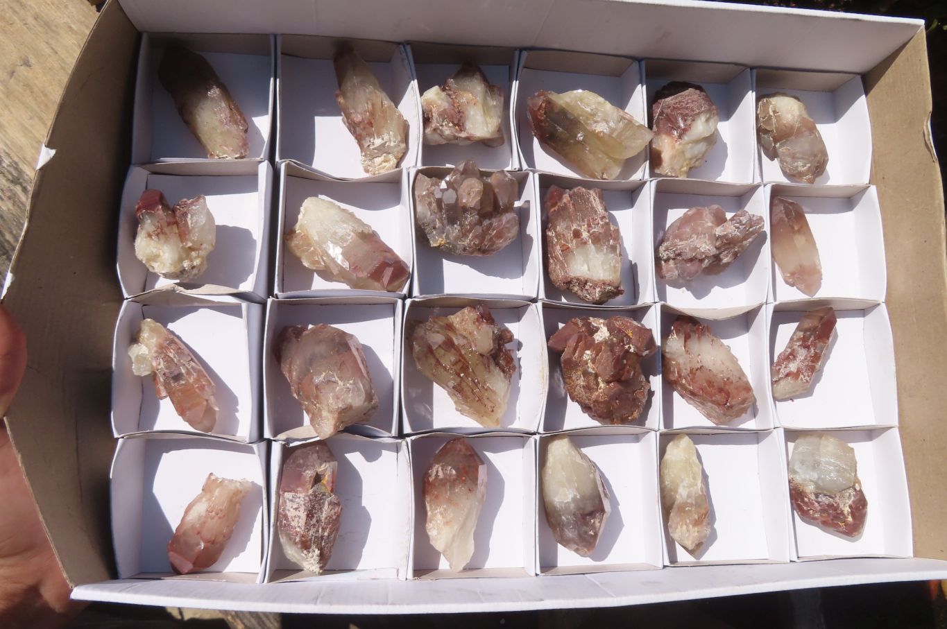Natural Red Hematoid Quartz Specimens x 24 From Karoi, Zimbabwe - Toprock Gemstones and Minerals 