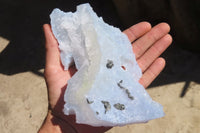 Natural Etched Blue Chalcedony Specimens  x 3 From Nsanje, Malawi - Toprock Gemstones and Minerals 