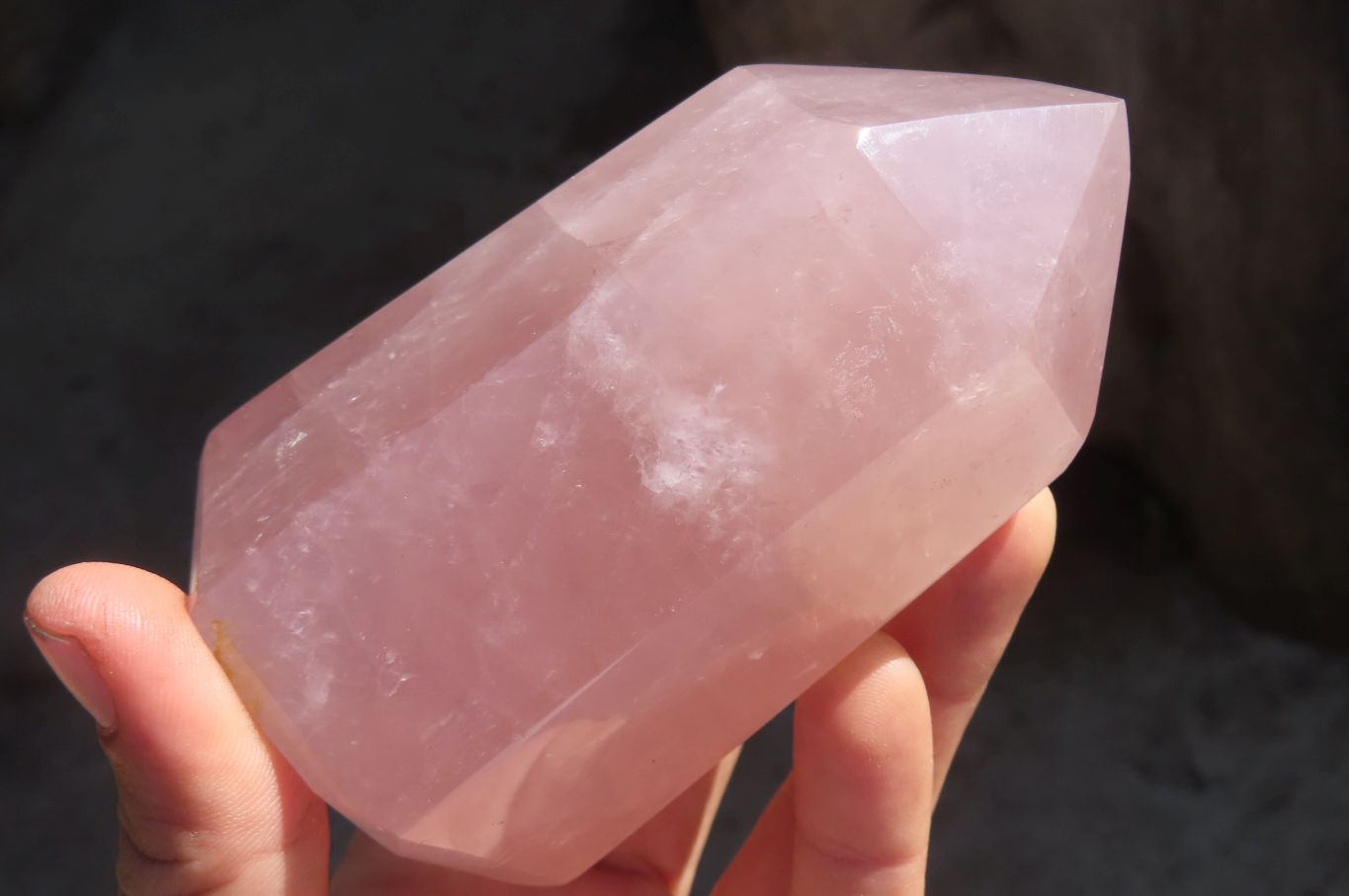 Polished Mixed Rose Quartz Items x 4 From Antsirabe, Madagascar - Toprock Gemstones and Minerals 
