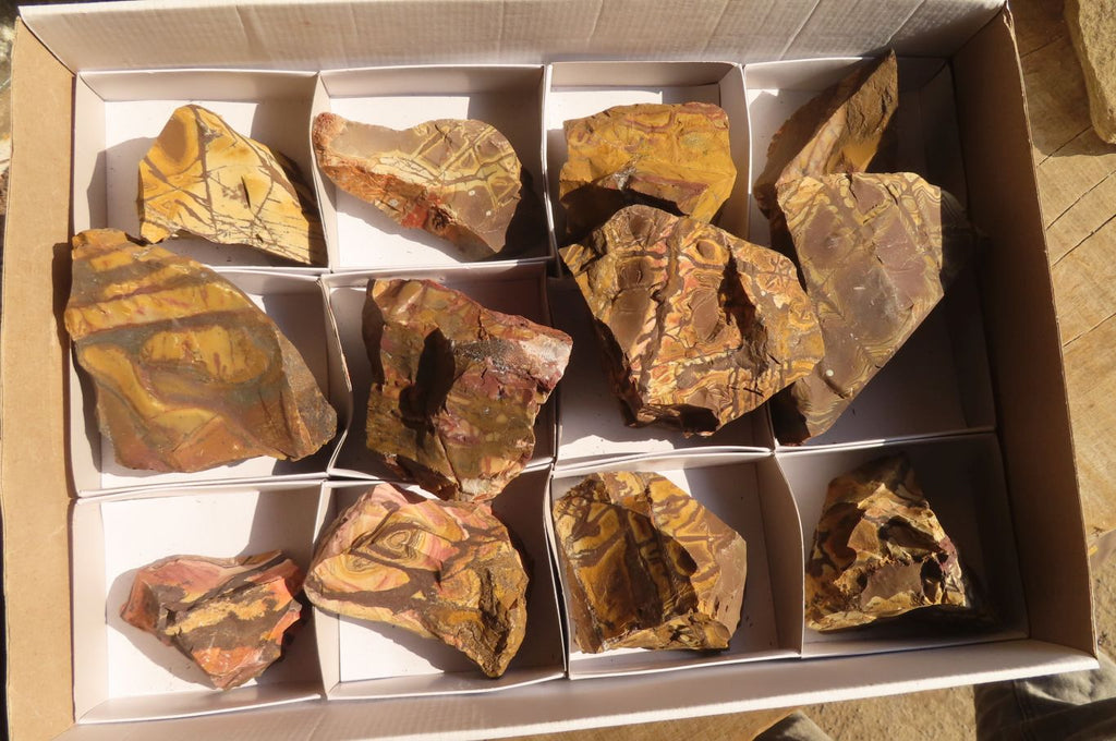 Natural Rough Nguni Jasper Cobbed Pieces  x 12 From Southern Africa - Toprock Gemstones and Minerals 