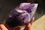 Polished Chevron Amethyst Points x 2 From Zambia - Toprock Gemstones and Minerals 