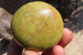 Polished Green Opal Galet / Palm Stones x 12 From Antsirabe, Madagascar - Toprock Gemstones and Minerals 