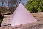 Polished Pink Rose Quartz Pyramids x 3 From Madagascar - Toprock Gemstones and Minerals 