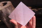 Polished Pink Rose Quartz Pyramids x 3 From Madagascar - Toprock Gemstones and Minerals 
