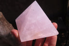 Polished Pink Rose Quartz Pyramids x 3 From Madagascar - Toprock Gemstones and Minerals 