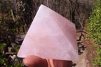 Polished Pink Rose Quartz Pyramids x 3 From Madagascar - Toprock Gemstones and Minerals 