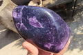 Polished Purple Lepidolite Standing Free Forms  x 2 From Zimbabwe - Toprock Gemstones and Minerals 