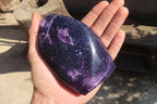 Polished Purple Lepidolite Standing Free Forms  x 2 From Zimbabwe - Toprock Gemstones and Minerals 