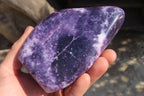 Polished Purple Lepidolite Standing Free Forms  x 2 From Zimbabwe - Toprock Gemstones and Minerals 