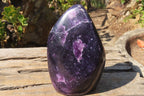 Polished Purple Lepidolite Standing Free Forms  x 2 From Zimbabwe - Toprock Gemstones and Minerals 