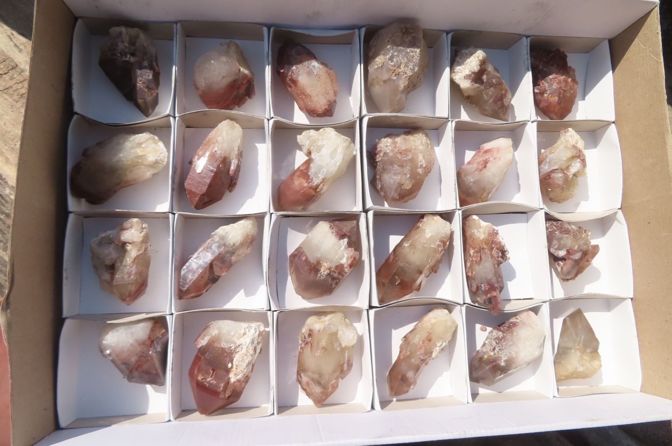 Natural Red Hematoid Quartz Specimens x 24 From Karoi, Zimbabwe - Toprock Gemstones and Minerals 