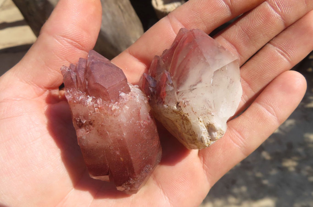 Natural Red Hematoid Quartz Specimens x 24 From Karoi, Zimbabwe - Toprock Gemstones and Minerals 