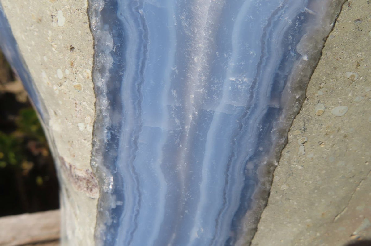 Polished Huge Blue Lace Agate Display Piece x 1 From Nsanje, Malawi - Toprock Gemstones and Minerals 