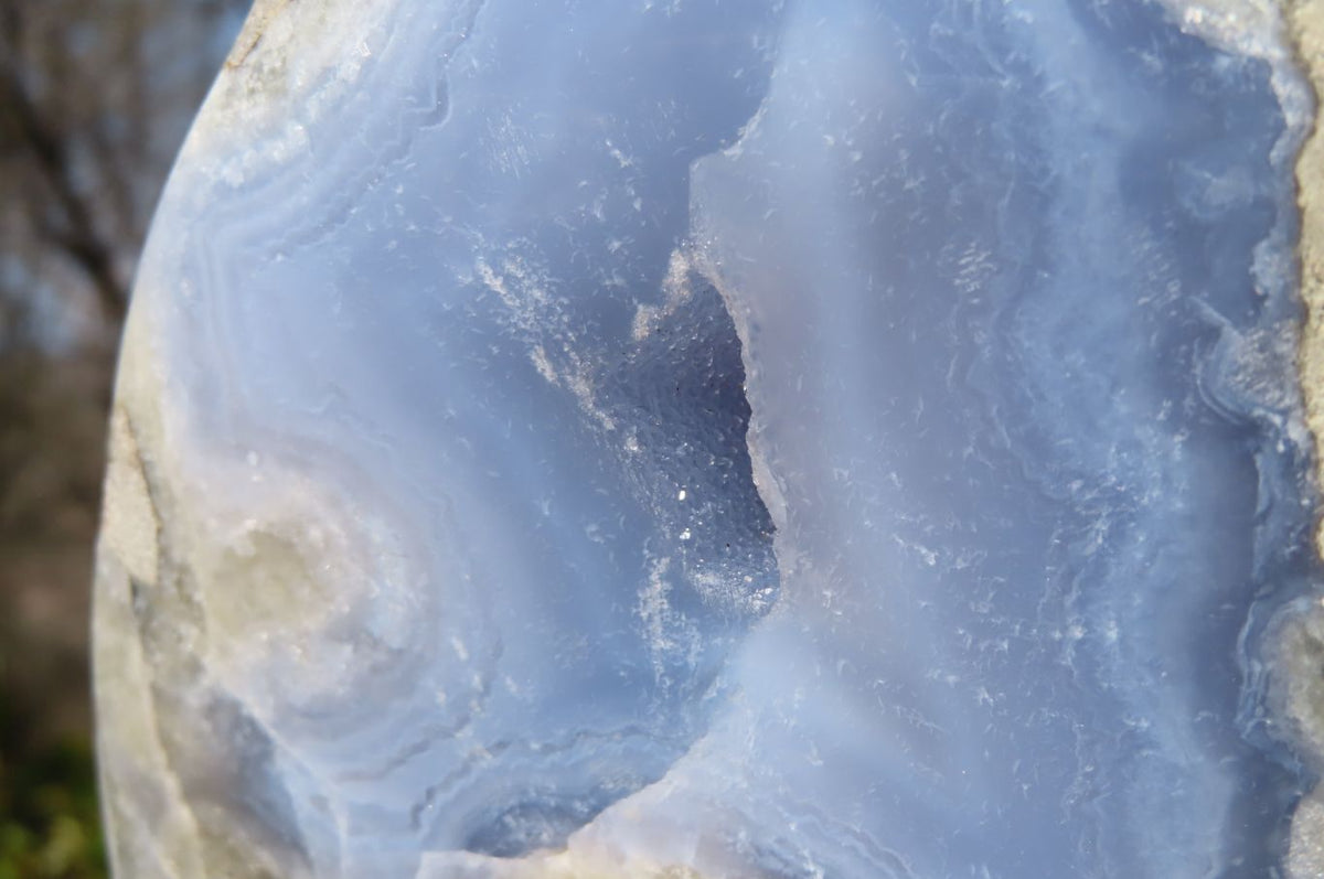 Polished Huge Blue Lace Agate Display Piece x 1 From Nsanje, Malawi - Toprock Gemstones and Minerals 