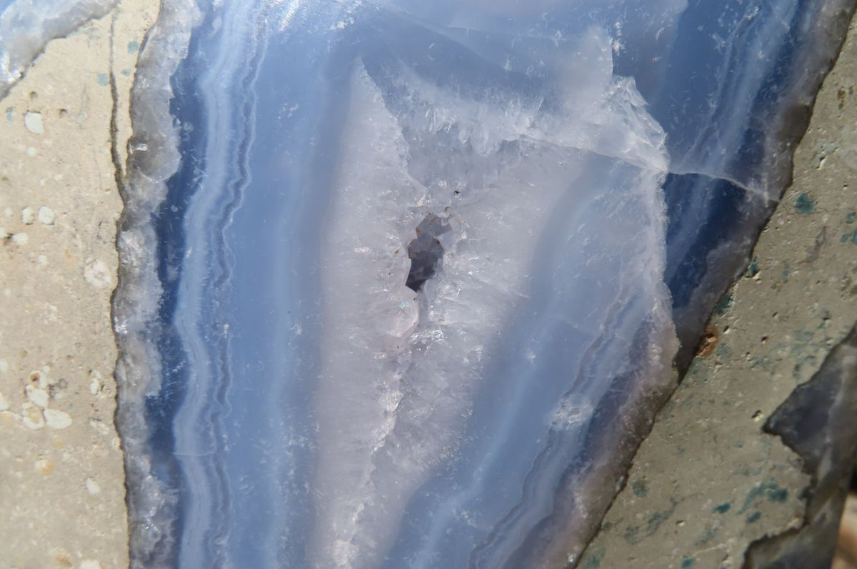 Polished Huge Blue Lace Agate Display Piece x 1 From Nsanje, Malawi - Toprock Gemstones and Minerals 