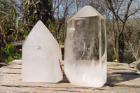 Polished Clear Quartz Crystal Points x 2 From Madagascar - Toprock Gemstones and Minerals 