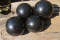 Polished Black Basalt Spheres  x 4 From Madagascar - Toprock Gemstones and Minerals 