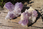 Natural Jacaranda Amethyst Clusters x 2 From Mumbwe, Zambia - Toprock Gemstones and Minerals 