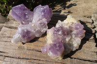 Natural Jacaranda Amethyst Clusters x 2 From Mumbwe, Zambia - Toprock Gemstones and Minerals 
