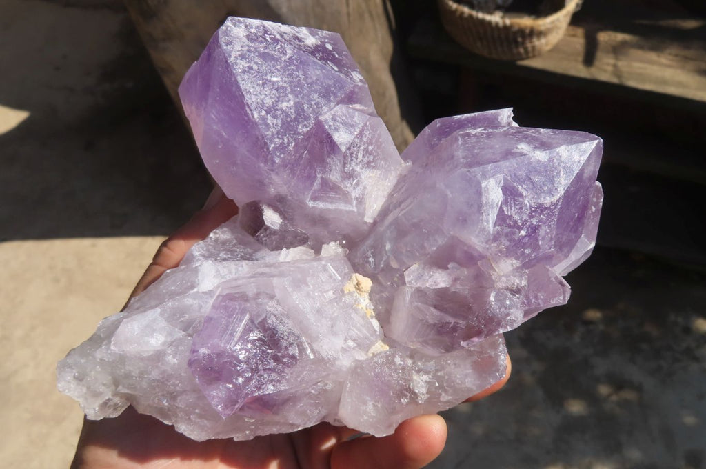 Natural Jacaranda Amethyst Clusters x 2 From Mumbwe, Zambia - Toprock Gemstones and Minerals 