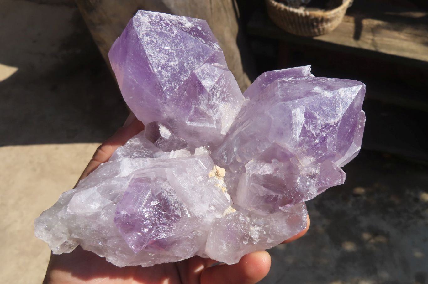 Natural Jacaranda Amethyst Clusters x 2 From Mumbwe, Zambia - Toprock Gemstones and Minerals 