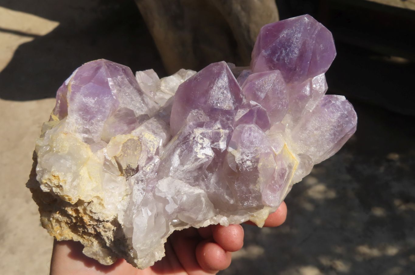 Natural Jacaranda Amethyst Clusters x 2 From Mumbwe, Zambia - Toprock Gemstones and Minerals 