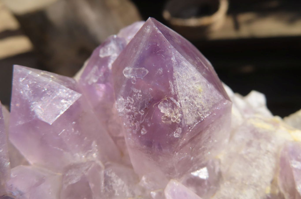 Natural Jacaranda Amethyst Clusters x 2 From Mumbwe, Zambia - Toprock Gemstones and Minerals 