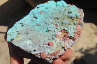 Natural Drusy Chrysocolla Dolomite Specimens x 2 From Likasi, Congo - Toprock Gemstones and Minerals 