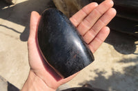 Polished Schorl Black Tourmaline Standing Free Forms x 2 From Madagascar - Toprock Gemstones and Minerals 