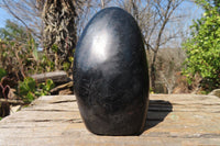 Polished Schorl Black Tourmaline Standing Free Forms x 2 From Madagascar - Toprock Gemstones and Minerals 