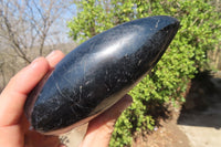 Polished Schorl Black Tourmaline Standing Free Forms x 2 From Madagascar - Toprock Gemstones and Minerals 