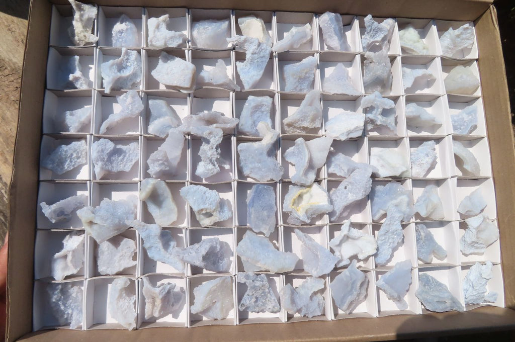 Natural Etched Blue Chalcedony Specimens  x 70 From Nsanje, Malawi - Toprock Gemstones and Minerals 