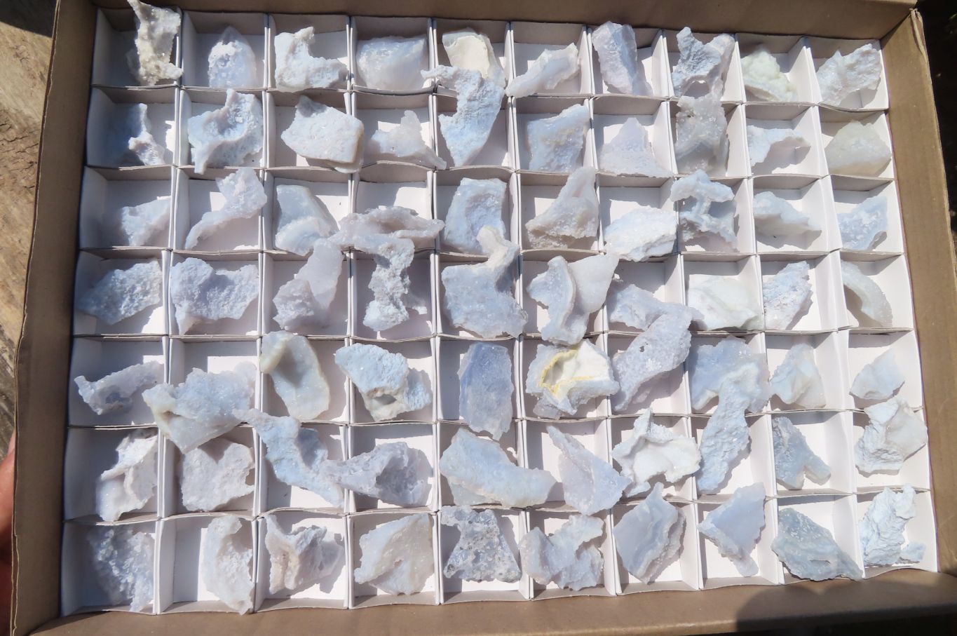 Natural Etched Blue Chalcedony Specimens  x 70 From Nsanje, Malawi - Toprock Gemstones and Minerals 