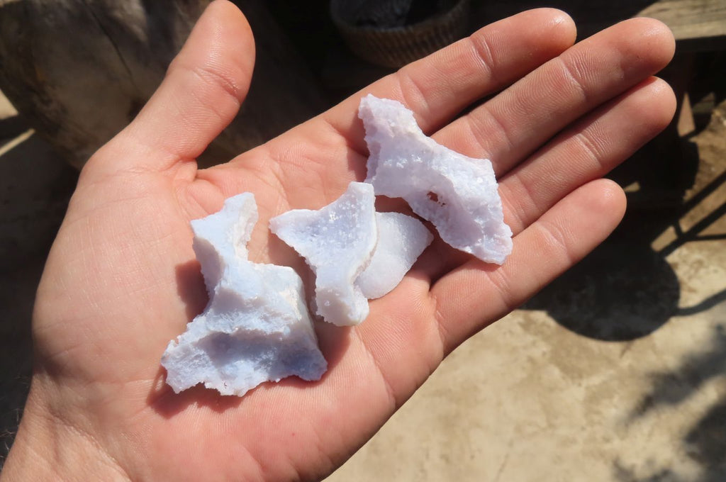 Natural Etched Blue Chalcedony Specimens  x 70 From Nsanje, Malawi - Toprock Gemstones and Minerals 