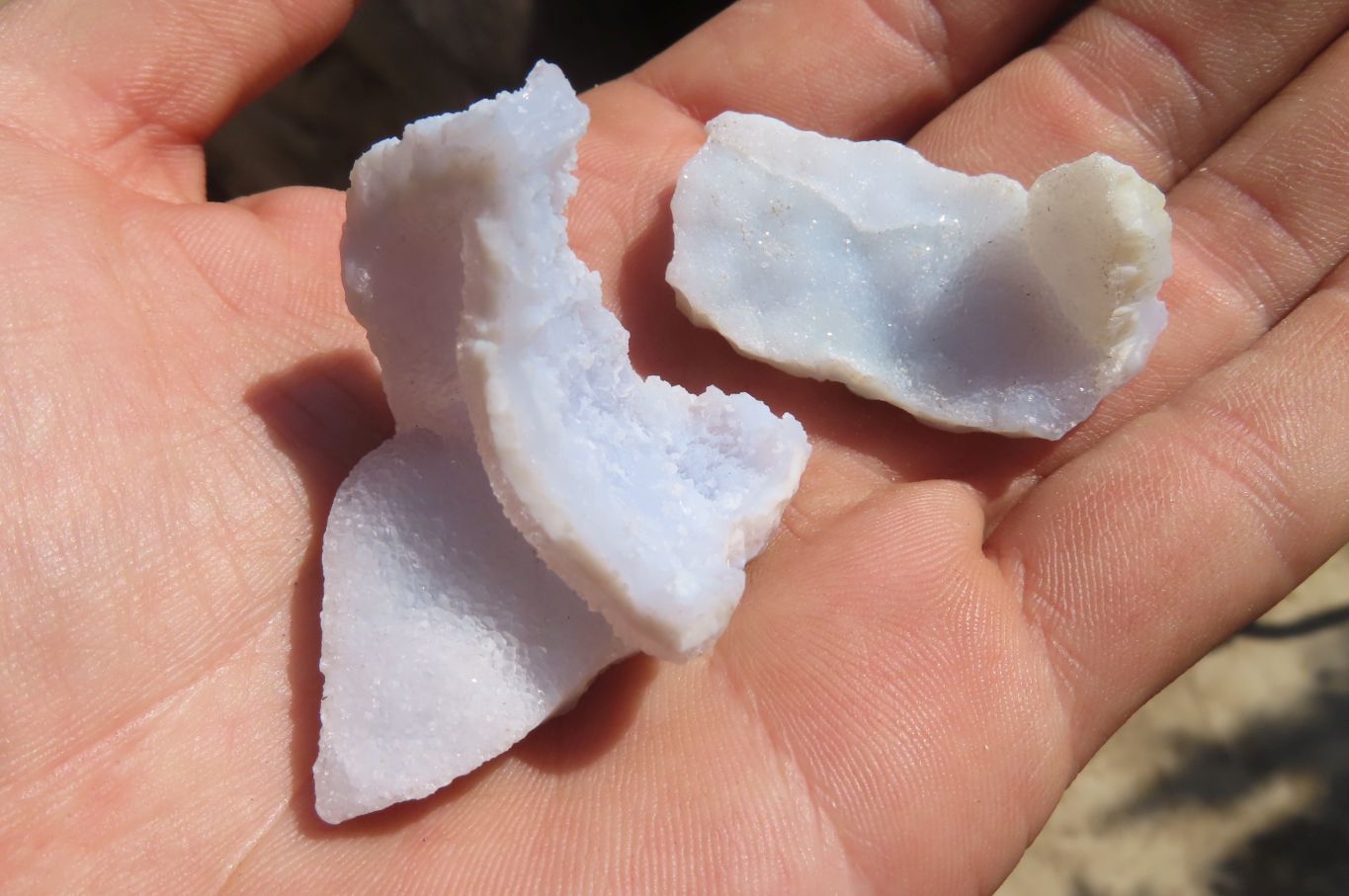 Natural Etched Blue Chalcedony Specimens  x 70 From Nsanje, Malawi - Toprock Gemstones and Minerals 