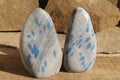 Polished Blue Spotted Spinel Quartz Standing Free Forms x 2 From Madagascar - Toprock Gemstones and Minerals 