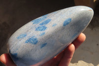 Polished Blue Spotted Spinel Quartz Standing Free Forms x 2 From Madagascar - Toprock Gemstones and Minerals 