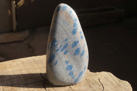 Polished Blue Spotted Spinel Quartz Standing Free Forms x 2 From Madagascar - Toprock Gemstones and Minerals 