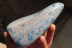 Polished Blue Spotted Spinel Quartz Standing Free Forms x 2 From Madagascar - Toprock Gemstones and Minerals 