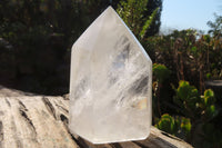 Polished Clear Quartz Crystal Points x 2 From Madagascar - Toprock Gemstones and Minerals 